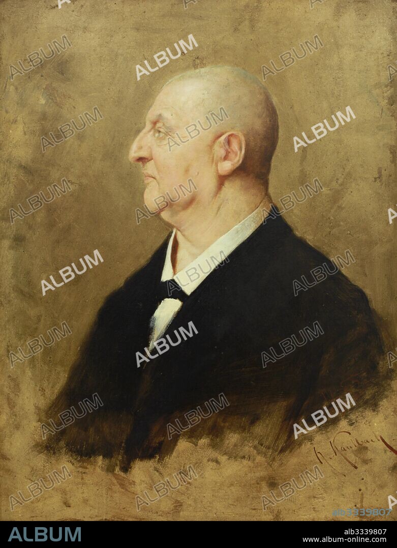 HERMANN VON KAULBACH. Portrait of Anton Bruckner (1824-1896).