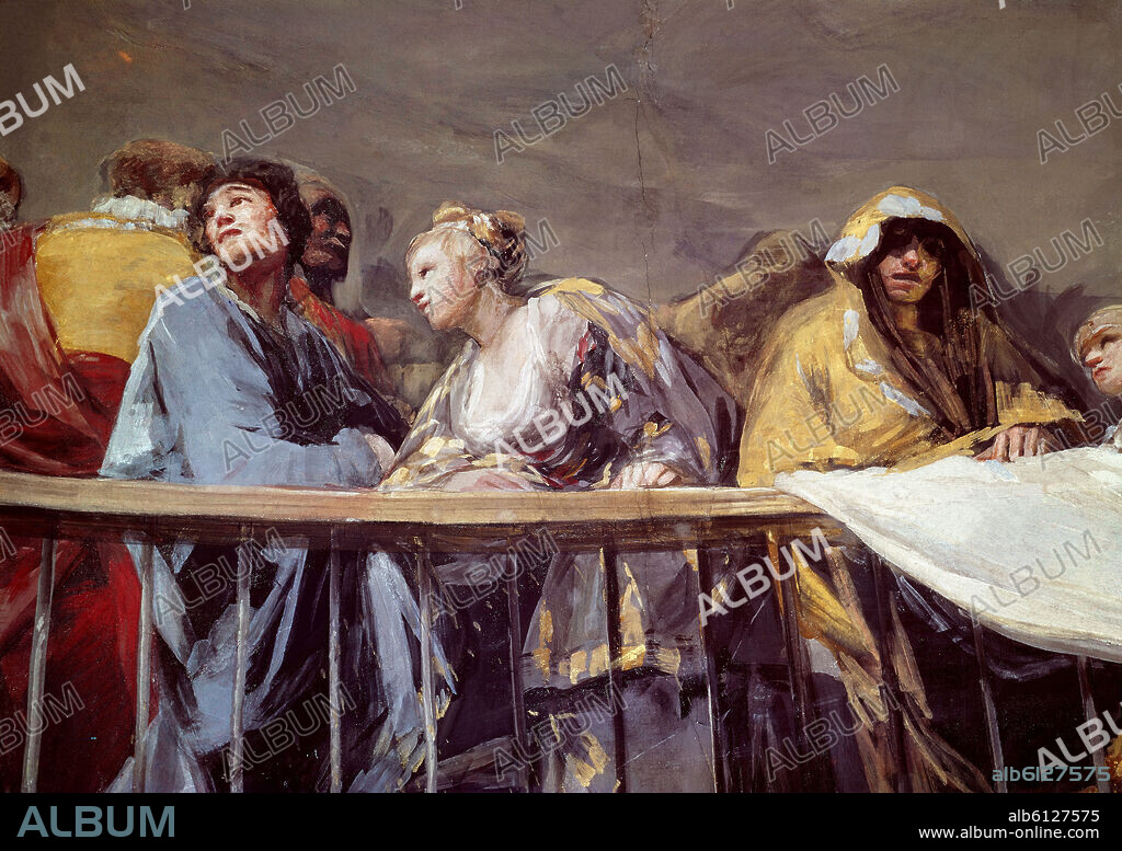 FRANCISCO DE GOYA. DETALLE DE LA CUPULA DE LA ERMITA DE SAN ANTONIO DE LA FLORIDA - MILAGRO DE SAN ANTONIO DE PADUA - FRESCO PINTADO EN 1798.