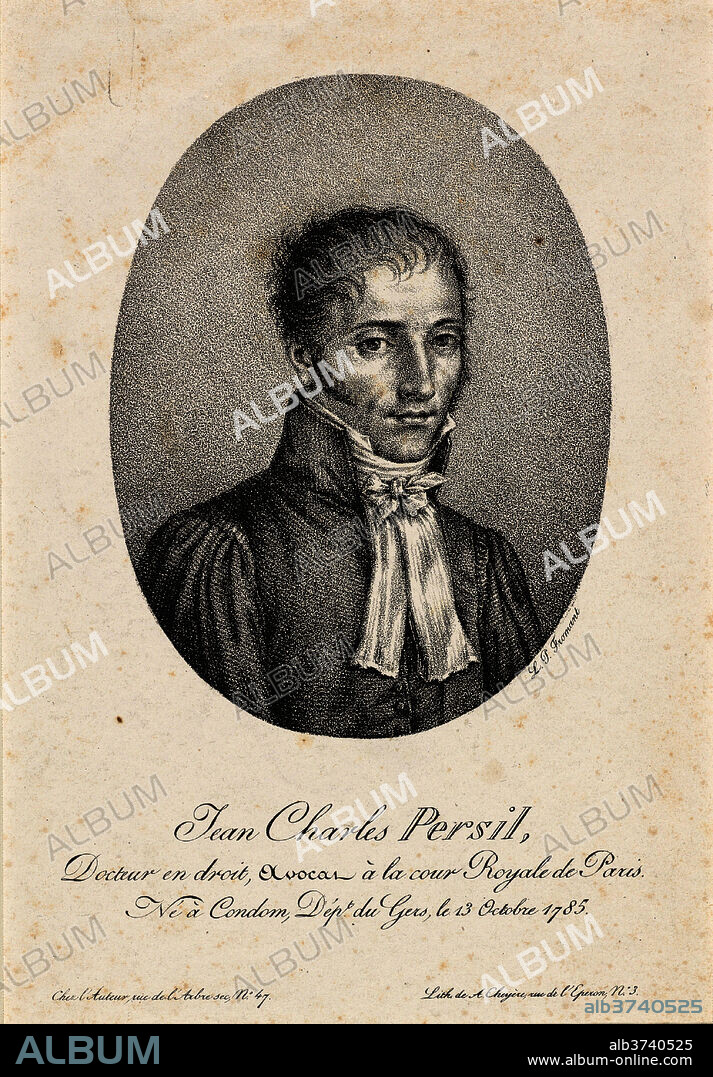 AFTER LOUIS-PIERRE FROMENT AFTER HONORé DAUMIER. Jean Charles Persil. Medium: lithograph.