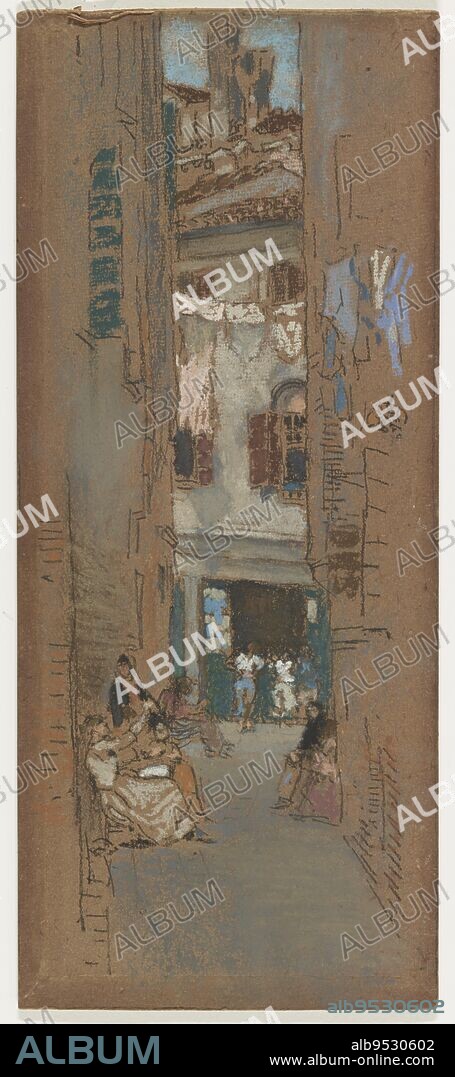 JAMES MCNEILL WHISTLER. Bead Stringers. Date: 1880. Origin: United States. Crayon and pastel on brown paper.