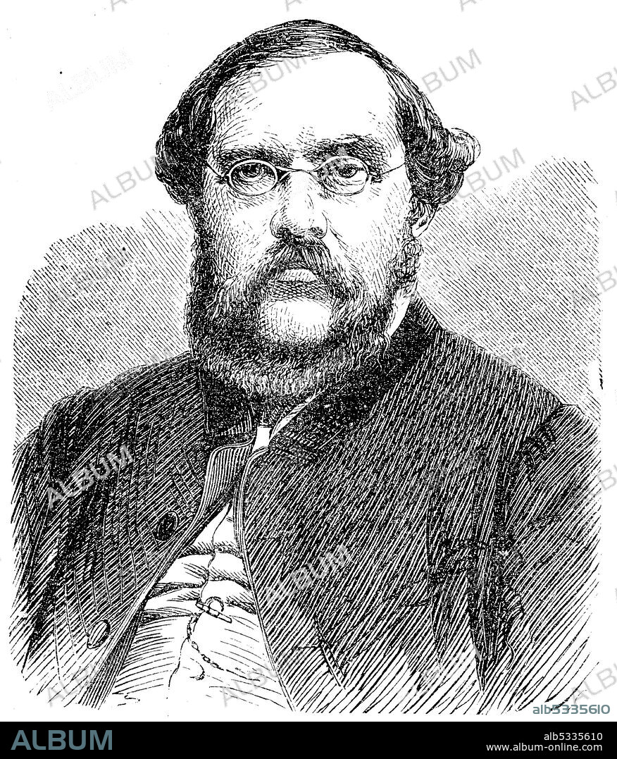 Carl Ernst Bock, February 21, 1809 - February 19, 1874, German physician and anatomist  /  Carl Ernst Bock, Karl Ernst Bock, 21. Februar 1809 - 19. Februar 1874, deutscher Anatom, Historisch, historical, digital improved reproduction of an original from the 19th century / digitale Reproduktion einer Originalvorlage aus dem 19. Jahrhundert,.