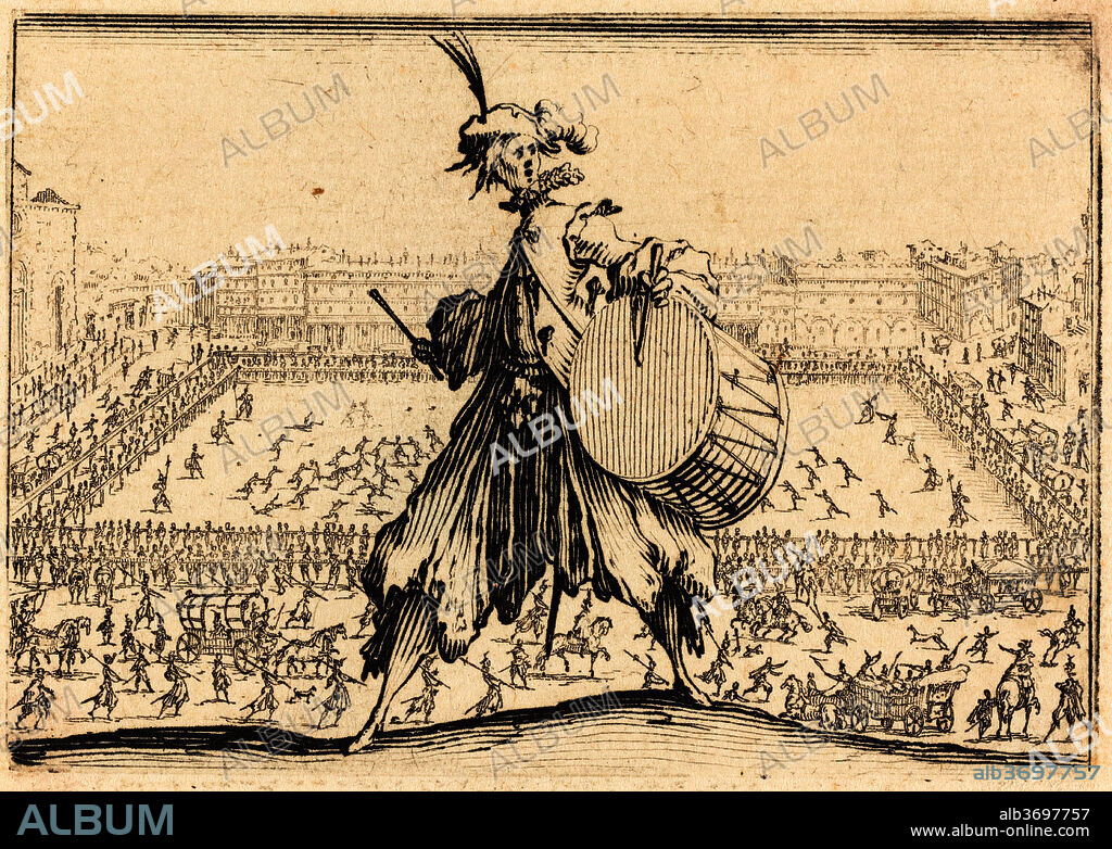 JACQUES CALLOT. Piazza Santa Croce, Florence. Dated: c. 1617. Medium: etching.