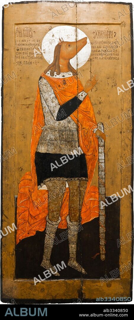 RUSSIAN ICON. Saint Christopher as Cynocephaly.