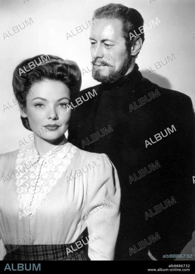 GENE TIERNEY and REX HARRISON in THE GHOST AND MRS. MUIR, 1947, directed by JOSEPH L. MANKIEWICZ. Copyright 20TH CENTURY FOX.