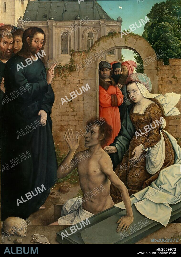 Juan de Flandes / 'Resurrección de Lázaro', 1514-1519, Escuela Hispano-Flamenca, Óleo sobre Tabla, 110 cm x 84 cm, P02935.