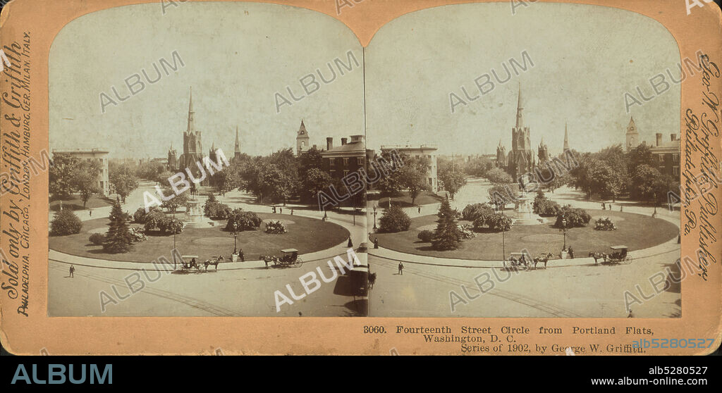Fourteenth Street Circle from Portland Flats, Washington, D.C.., 1865, Washington (D.C.).