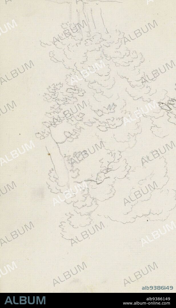 Sheet 69 verso from a sketchbook with 83 sheets, Trees, Jean Honoré Fragonard, c. 1765 - c. 1775.