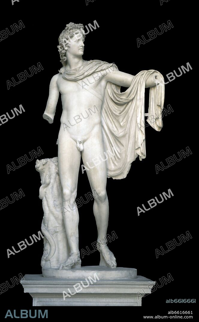 APOLO DE BELVEDERE, COPIA ROMANA DE ORIGINAL GRIEGO DE LEOCARES S IV AC.