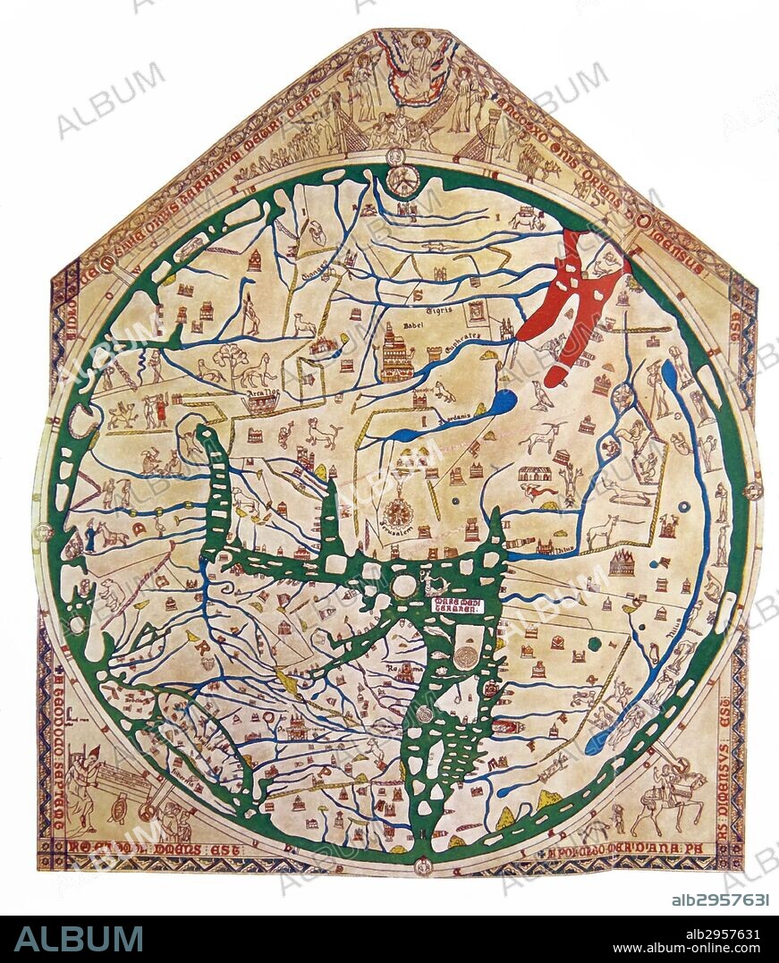 The Hereford Mappa Mundi of 1280.