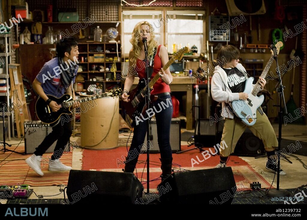 ALY MICHALKA, CHARLIE SAXTON y TIM JO en SCHOOL ROCK BAND, 2009 (BANDSLAM), dirigida por TODD GRAFF. Copyright SUMMIT ENTERTAINMENT / REDIN, VAN.
