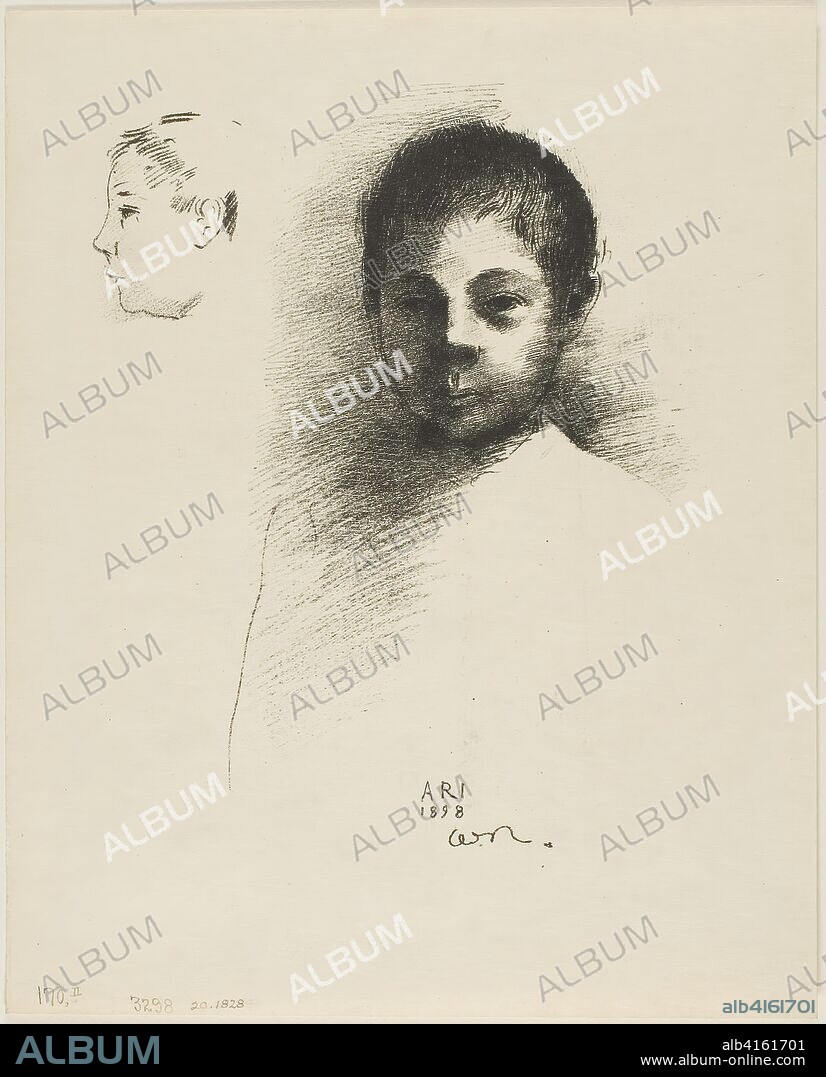 Arï. Odilon Redon; French, 1840-1916. Date: 1898. Dimensions: 215 × 165 mm (image); 284 × 229 mm (sheet). Lithograph in black on heavy cream wove paper. Origin: France.
