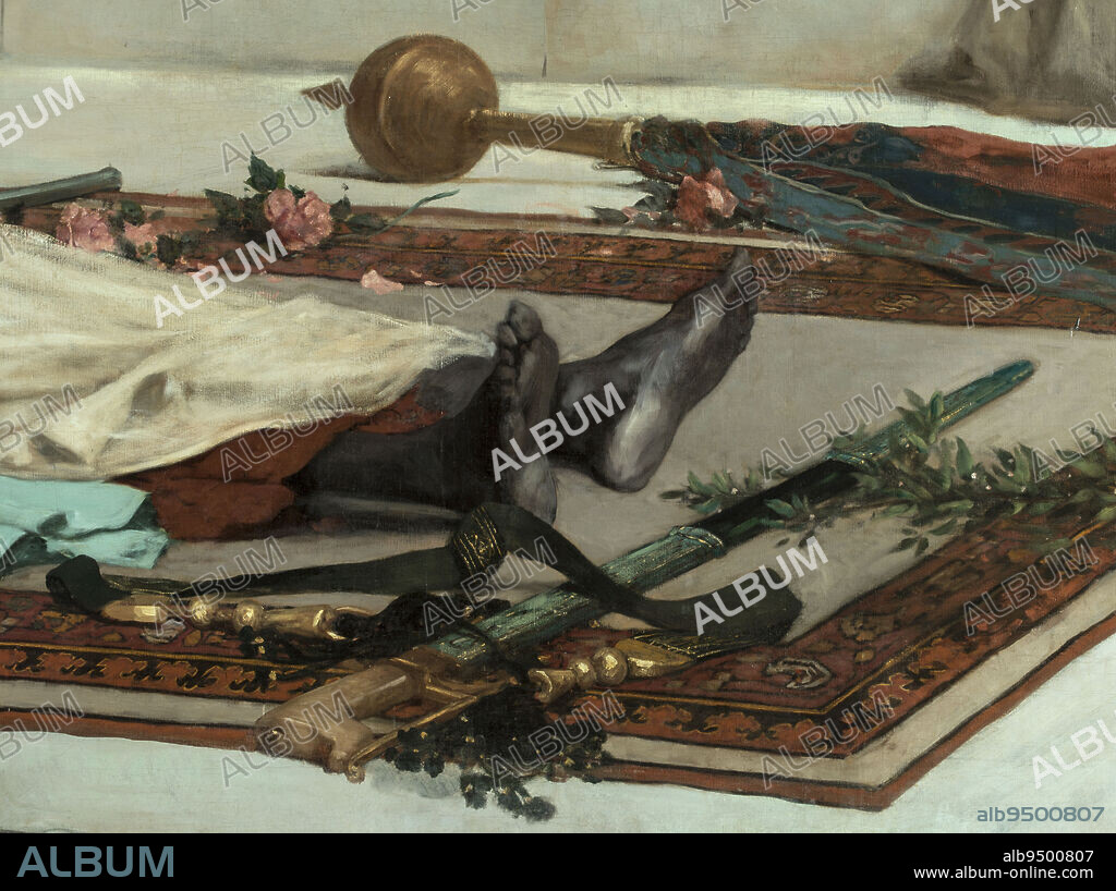 The Day of the Funeral - Scene from Morocco, Benjamin-Constant, Jean-Joseph, Painter, In 1889, 4th quarter of the 19th century, Petit Palais Garden Level Room 06, Painting, Oil Painting, Canvas ( material), Dimensions - Work: Height: 278 cm, Width: 428 cm, Dimensions - Frame: Height: 320 cm, Width: 470 cm, Thickness: 13 cm.