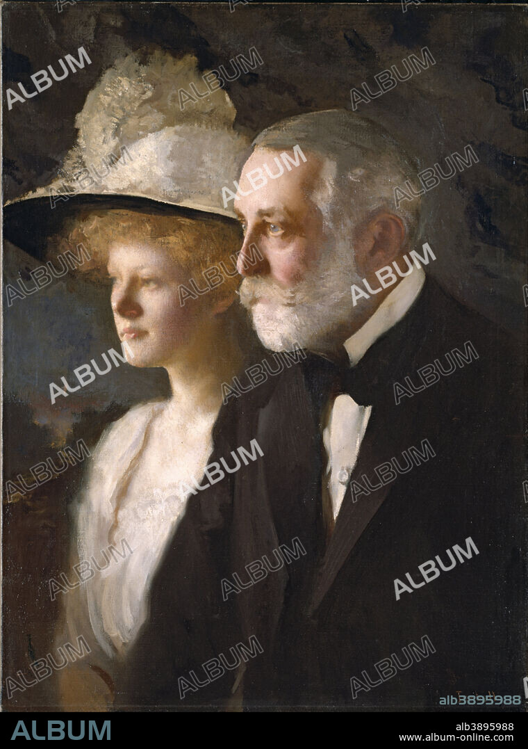 EDMUND CHARLES TARBELL. Henry Clay and Helen Frick. Date/Period: Ca. 1910. Painting. Oil on canvas. Height: 787 mm (30.98 in); Width: 591 mm (23.26 in).