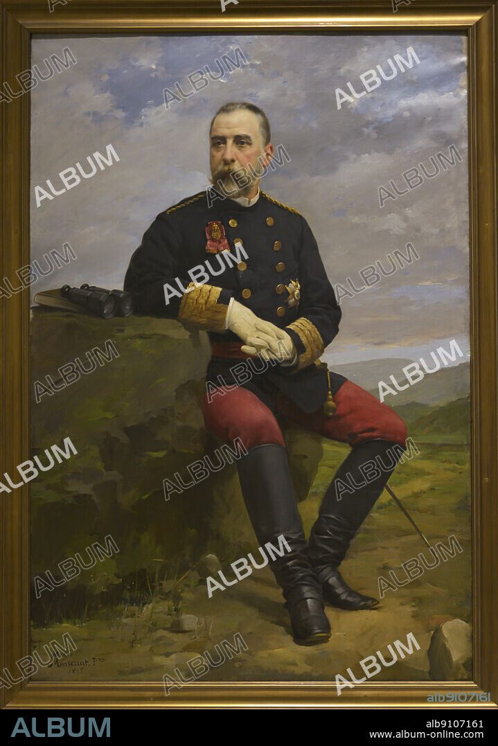 F. MARTIN MONTSERRAT. SPANISH ARTIST.. Ramón Blanco y Erenas (1833-1906). Primer marqués de Peña Plata. Militar español, último capitán general de la isla de Cuba. Retrato por F. Martín Montserrat en 1895. Oleo sobre lienzo. Army Museum. Toledo. España.