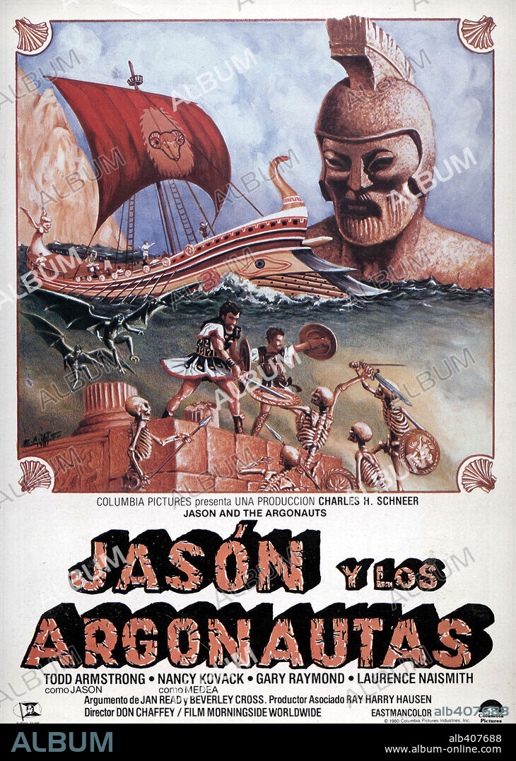 ARGONAUT JASON. Poster of JASON AND THE ARGONAUTS, 1963, directed by DON CHAFFEY. Copyright COLUMBIA PICTURES.