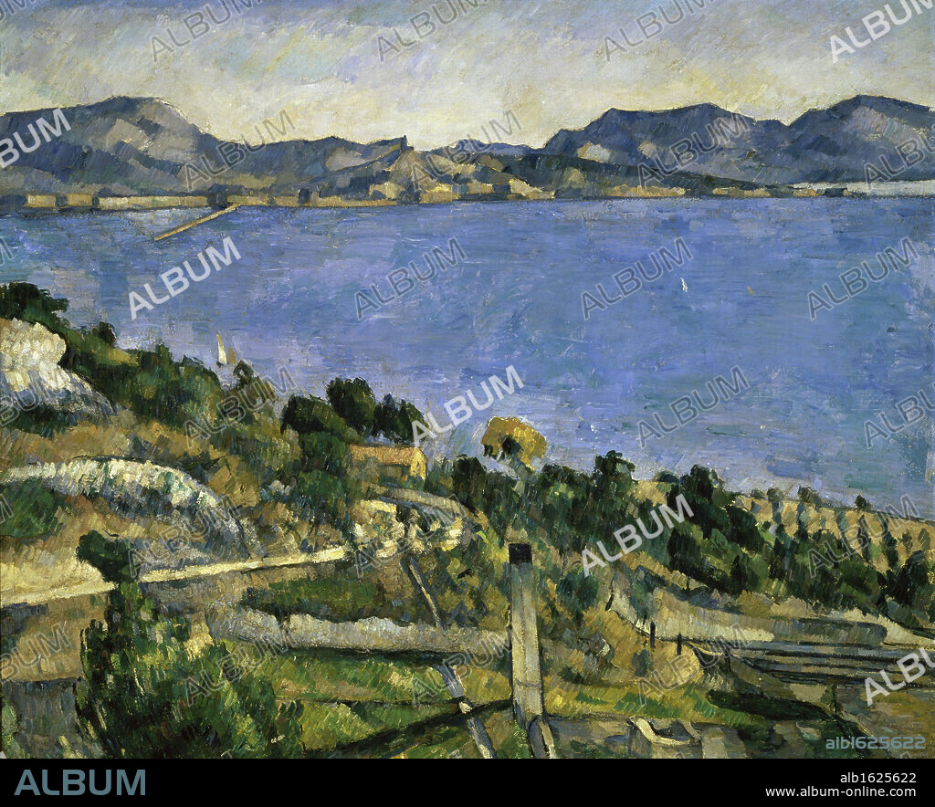 PAUL CÉZANNE. L'Estaque  c. 1882-1885  Paul Cezanne (1839-1906 French)  Musee d'Orsay, Paris, France.
