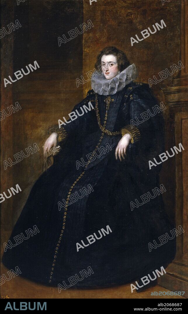 ANTON VAN DYCK. Antonio van Dyck / 'Policena Spinola, marquesa de Leganés', 1622-1627, Escuela Flamenca, Óleo sobre Lienzo, 204 cm x 130 cm, P01493.