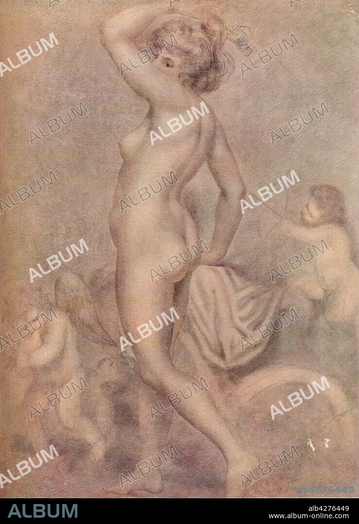 'Lady Hamilton as the Goddess of Health', c1790, (1920). Emma Hart, later Lady Hamilton, mistress of Lord Nelson as muse of portrait artist, George Romney. From "The Connoisseur Vol. LVI" [Otto Limited, London, 1920.].