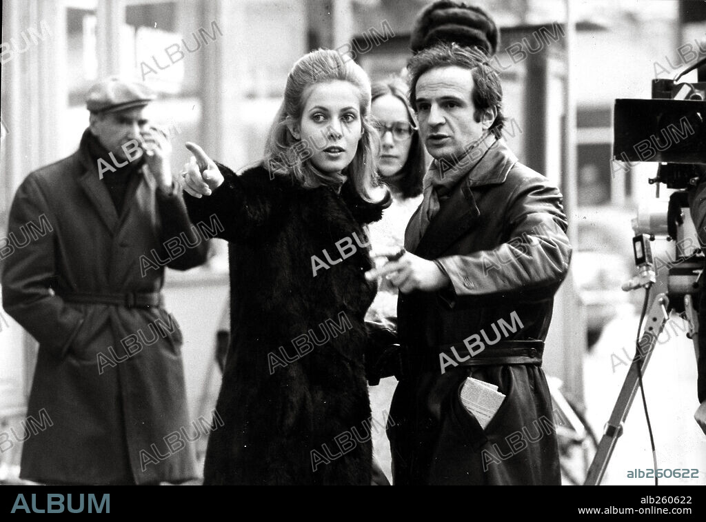 CLAUDE JADE and FRANCOIS TRUFFAUT in BED & BOARD, 1970 (DOMICILE CONJUGAL), directed by FRANCOIS TRUFFAUT. Copyright FIDA/LES FILMS DU CARROSSE/VALORIA.