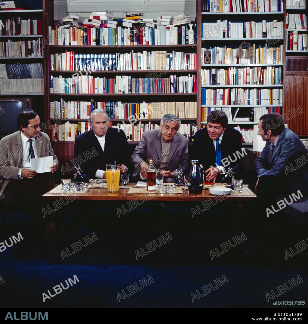 Literary Colloquium, also: The Literary Colloquium, ZDF literature program, 1972, conversations about books, with the authors Theo Pirker, Hans Weigel, moderator Hans Werner Richter, cultural journalist Walther Schmieding and Walter Höllerer, founder of the literary colloquium.
