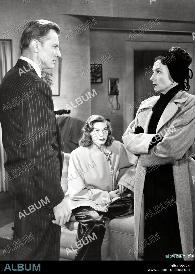 AGNES MOOREHEAD, BRUCE BENNETT y LAUREN BACALL en LA SENDA TENEBROSA, 1947 (DARK PASSAGE), dirigida por DELMER DAVES. Copyright WARNER BROTHERS.
