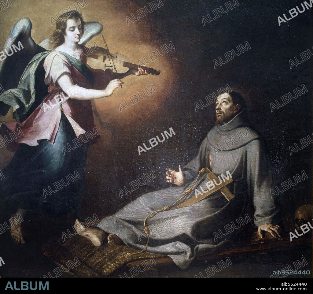 BARTOLOME ESTEBAN MURILLO. PINTOR ESPAÑOL . SEVILLA 1617 - 1682. EXTASIS DE SAN FRANCISCO DE ASIS , OLEO. MUSEO BELLAS ARTES DE SAN FERNANDO.