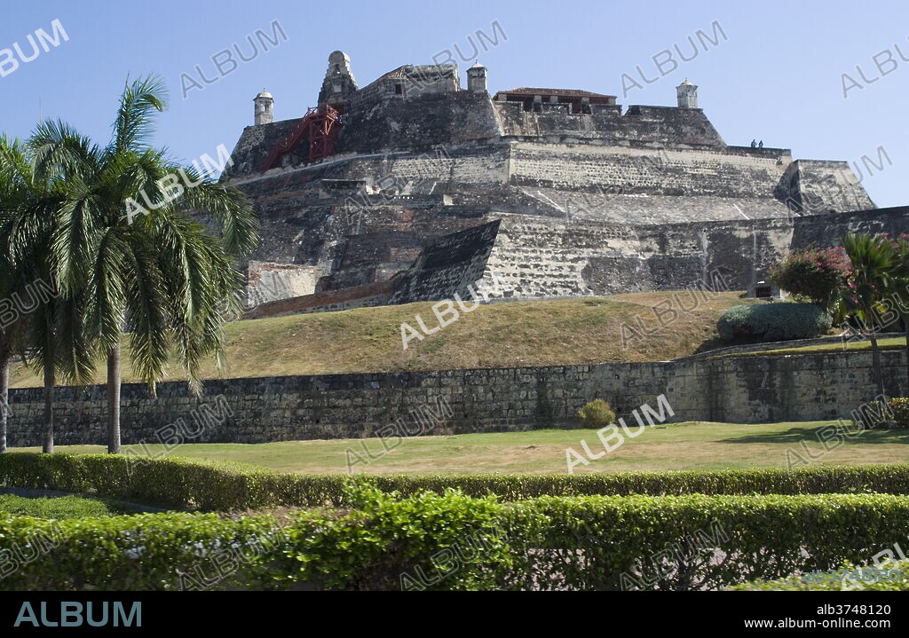 Fort San Felipe, Spanish colonial fort dating from the 16th century, UNESCO World Heritage Site, Cartagena, Colombia, South America.