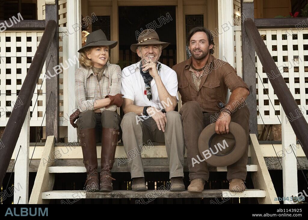 BAZ LUHRMANN, HUGH JACKMAN und NICOLE KIDMAN in AUSTRALIA, 2008, unter der Regie von BAZ LUHRMANN. Copyright BAZMARK FILMS/TWENTIETH CENTURY-FOX FILM CORPORATION / FISHER, JAMES.