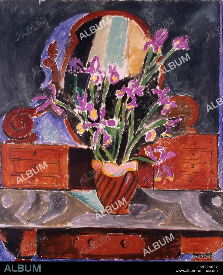 HENRI MATISSE. 'Vase of Irises'. France, 1912. Dimensions: 117,5x100,5 cm.