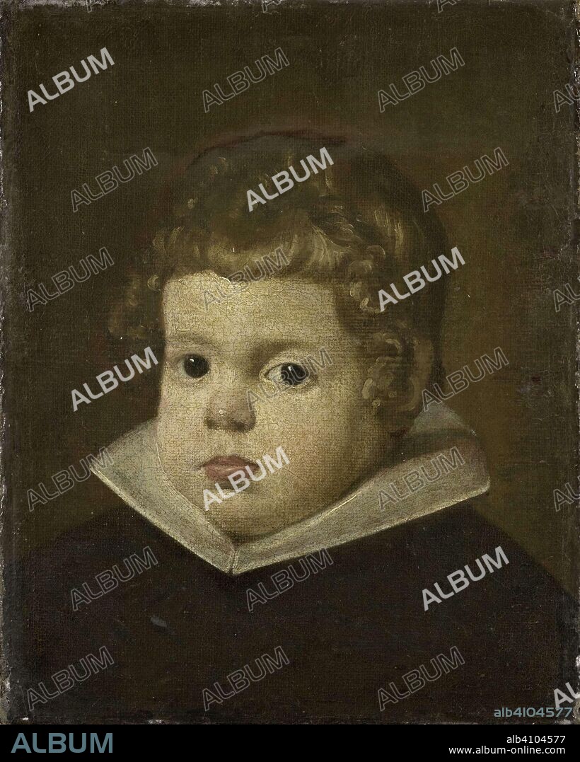 JUAN BAUTISTA MARTÍNEZ DEL MAZO (REJECTED ATTRIBUTION). Portrait of a Boy about three years old, possibly Prince Balthasar Carlos, Son of the Spanish King Philip IV. Dating: 1632 - 1650. Place: Madrid. Measurements: h 31.5 cm × w 25.4 cm × t 3.4 cm; d 7 cm.