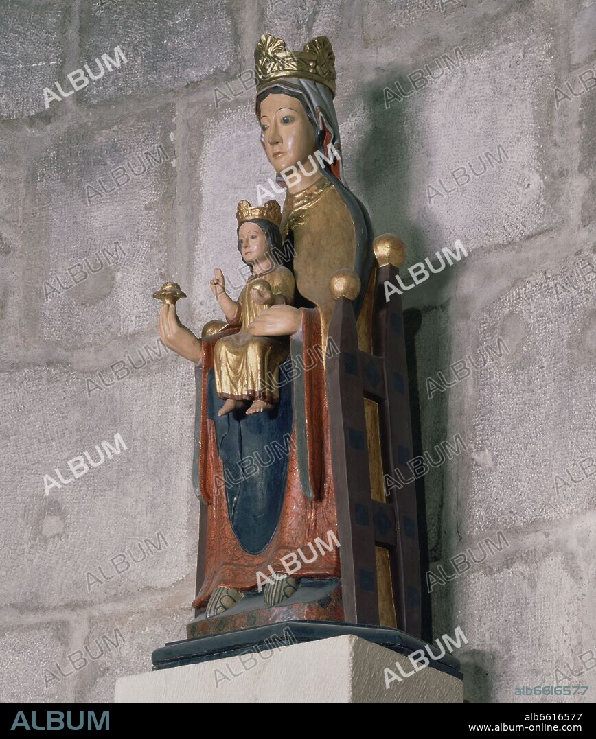 VIRGEN DE ESTIBALIZ - PATRONA DE ALAVA - SIGLO XI -TALLA POLICROMADA.
