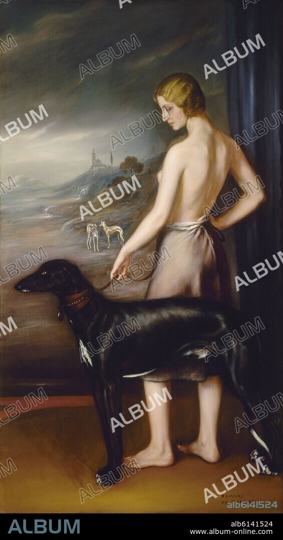 JULIO ROMERO DE TORRES (1874-1930). DIANA - 1924 - OLEO Y TEMPLE SOBRE LIENZO - 167x97.