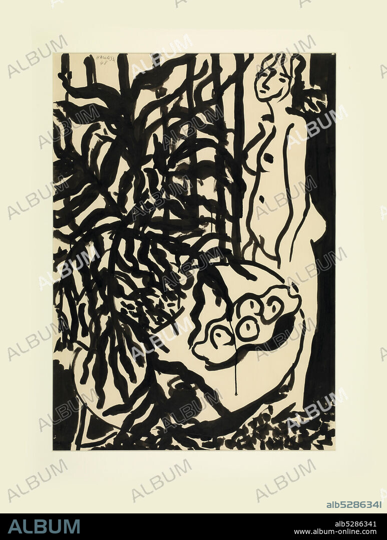 HENRI MATISSE. Nu debout, fougère noire.