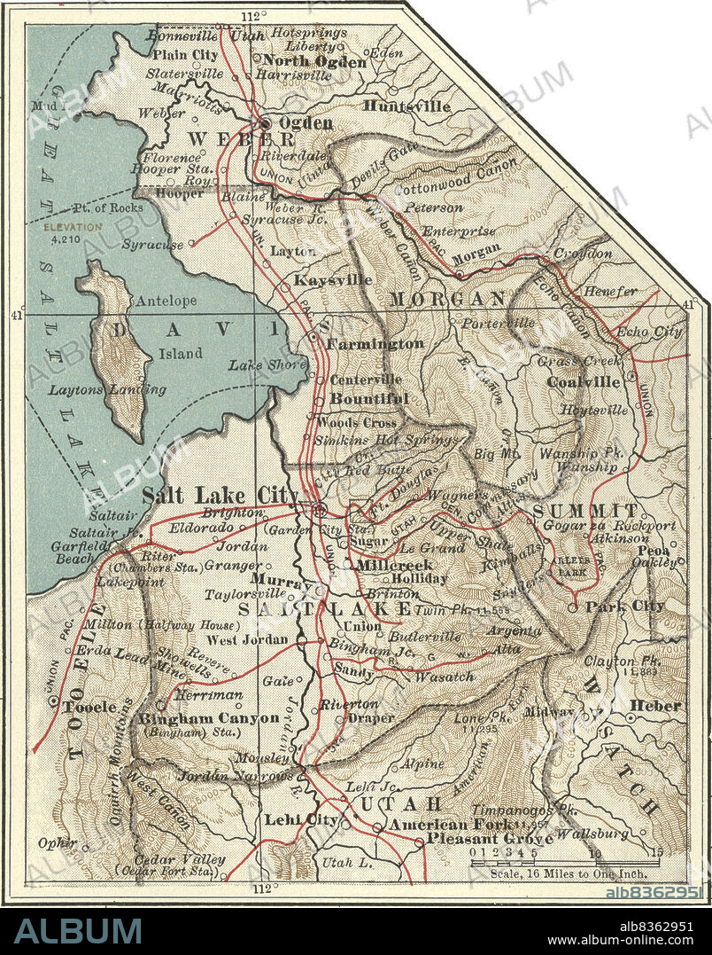 Map of Salt Lake City.