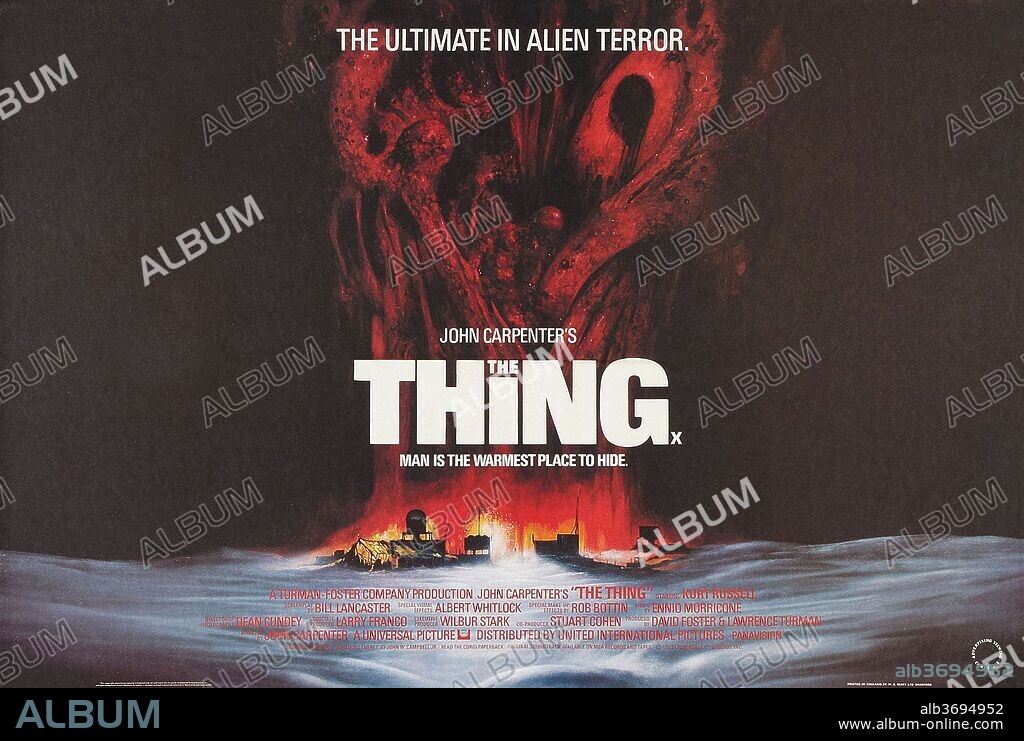 Affiche de THE THING, 1982, réalisé par JOHN CARPENTER. Copyright UNIVERSAL PICTURES.