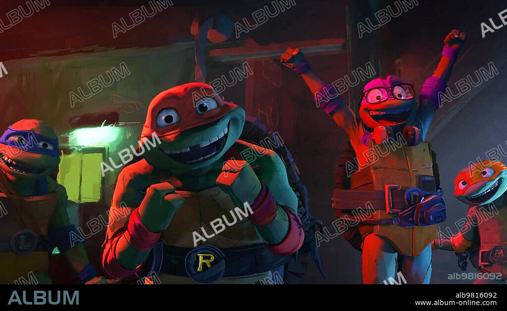NINJA TURTLES: CAOS MUTANTE, 2023 (TEENAGE MUTANT NINJA TURTLES: MUTANT MAYHEM), dirigida por JEFF ROWE y KYLER SPEARS. Copyright Point Grey Pictures / Nickelodeon Animation Studios / Paramount Pictures.