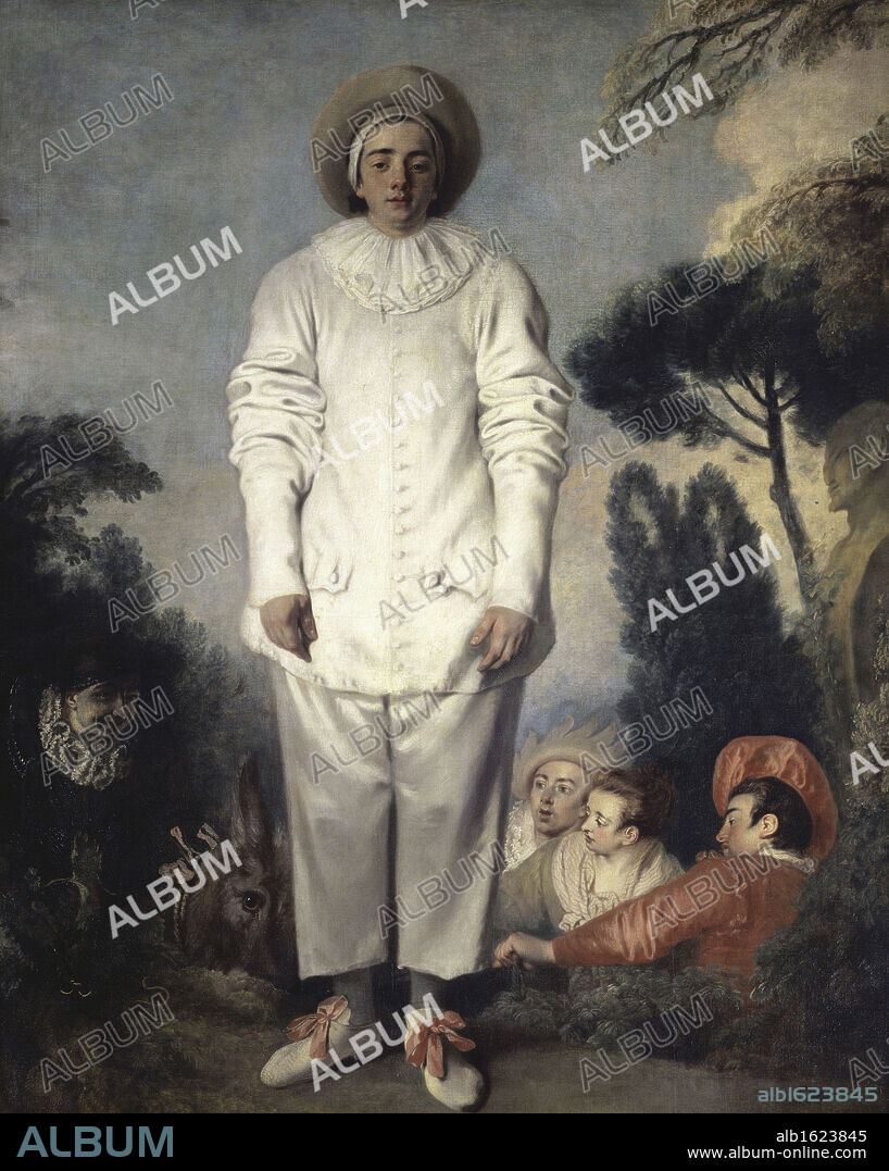 Pierrot, also known as Gilles  (Le Gilles ou Pierrot)  18th C.  Jean Antoine Watteau (1684-1721/French)  Musee du Louvre, Paris.