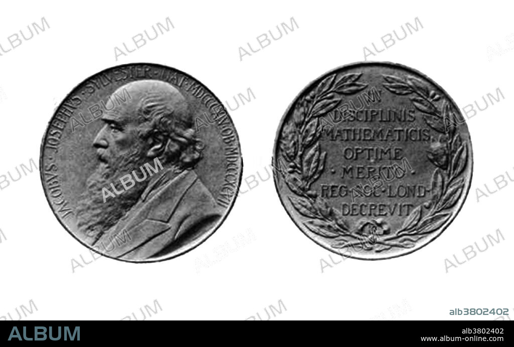 James Joseph Sylvester (September 3, 1814 - March 15, 1897) was an English mathematician. In 1837 he ranked second in Cambridge's famous mathematical examination, the tripos, but he was not issued a degree, because graduates at that time were required to state their acceptance of the Thirty-Nine Articles of the Church of England, and he refused to do so because he was Jewish. He briefly studied law alongside Arthur Cayley, with whom he made significant contributions to matrix theory while working as an actuary. One of his private pupils was Florence Nightingale. He made fundamental contributions to matrix theory, invariant theory, number theory, partition theory and combinatorics. In 1877 he again crossed the Atlantic Ocean to become the inaugural professor of mathematics at the new Johns Hopkins University in Baltimore, Maryland. His salary was $5,000, which he demanded be paid in gold. In 1878 he founded the American Journal of Mathematics. He invented a great number of mathematical terms such as graph (combinatorics) and discriminant. In 1883, he returned to England to take up the Savilian Professor of Geometry at Oxford University. He held this chair until his death in 1897 at the age of 82.