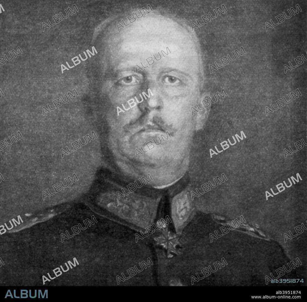 General Erich Ludendorff, German First World War general, 1926. After distinguishing himself in German's victories on the Eastern Front in 1914 and 1915, Ludendorff (1865-1937) was appointed Quartermaster-General of the German Army by the new Chief of Staff, Paul von Hindenburg. Ludendorff exploited his position to effectively become the driving force behind Germany's prosecution of the war. After the war ended he was one of the most prominent proponents of the view that Germany had lost because it had been 'stabbed in the back' by its left-wing politicians and in the 1920s entered politics as a prominent member of the Nazi Party, participating in Hitler's Munich Beer Hall Putsch in 1923. He contested the 1925 presidential election but was soundly defeated by his former commander, Hindenburg.