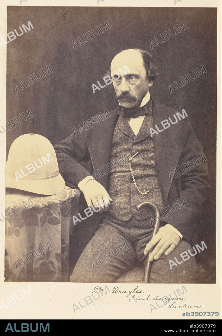 FELICE BEATO. [Dr. Douglas, Civil Surgeon, Lucknow]. Date/Period: 1858 - 1859. Print. Albumen silver. Height: 192 mm (7.55 in); Width: 148 mm (5.82 in).