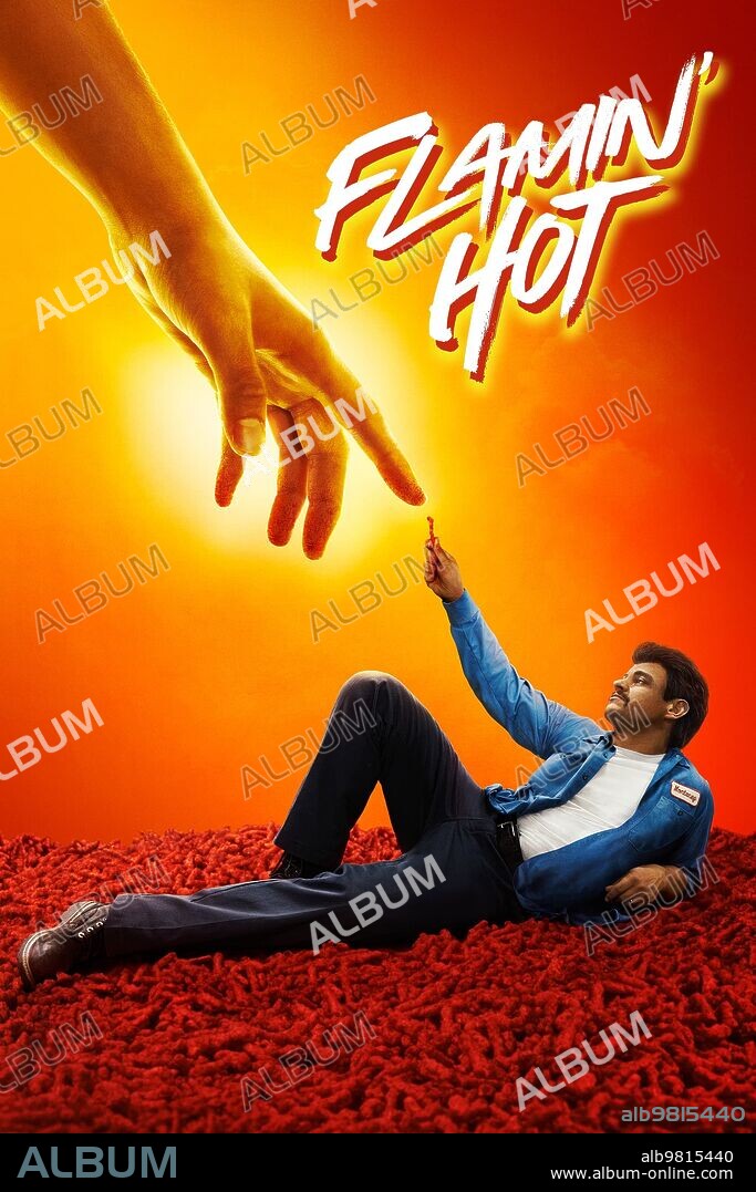 Poster de FLAMIN' HOT: LA HISTORIA DE LOS CHEETOS PICANTES, 2023 (FLAMIN' HOT), dirigida por EVA LONGORIA. Copyright Fox Searchlight.