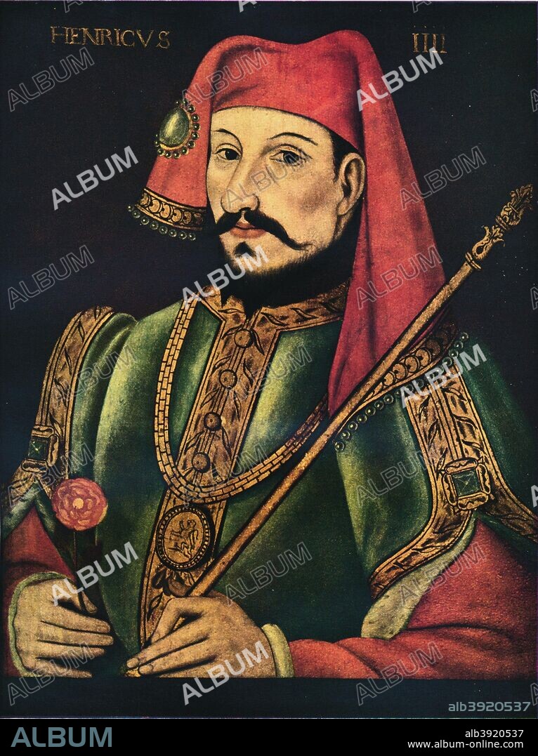 'King Henry IV', 16th century. Henry (1367-1413) was born at Bolingbroke Castle in Lincolnshire, hence the other name by which he was known, Henry of Bolingbroke. His father, John of Gaunt, was the third and oldest surviving son of King Edward III of England. Painting housed in the National Portrait Gallery, London. From The Studio Volume 122. [The Studio Ltd, London, 1941].