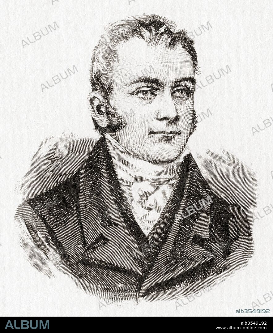 Thomas Henty, 1775-1839. English pioneer of Australia, father of Edward Henty, the founder of Victoria, Australia. After a print dating from the 1880's.