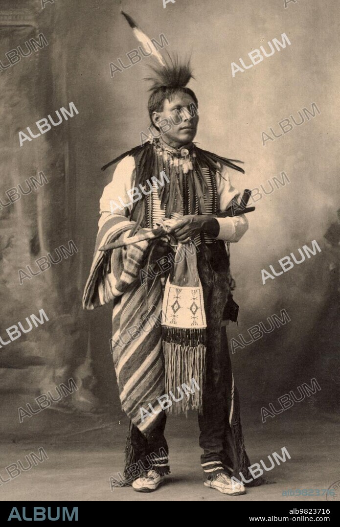 Little Bear; Chief of the Arapahoe; after a painting by F.A.Rinehart; 1899; Historic; digitally restored reproduction of an original from the period.