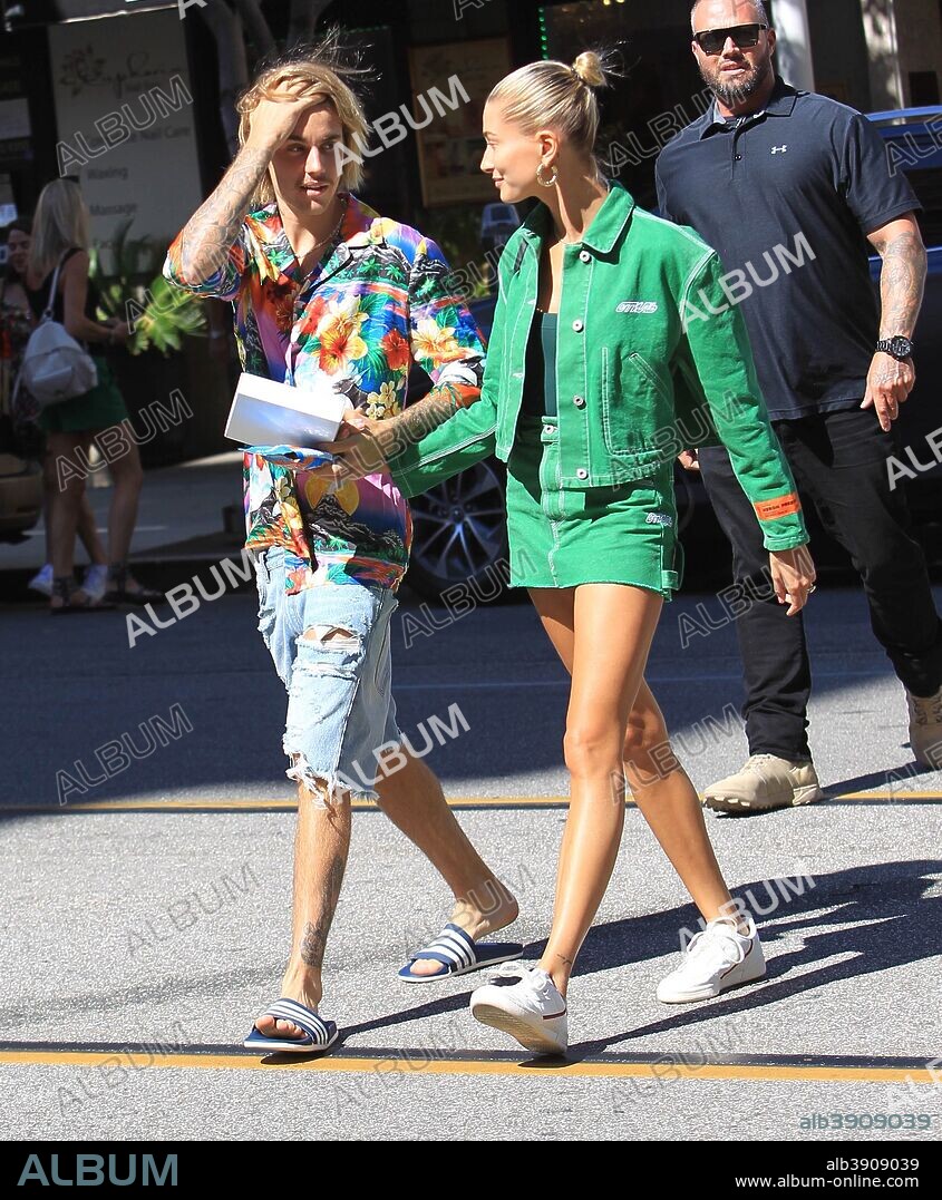 August 30, 2018 - Los Angeles, California, USA - Engaged couple Justin Bieber and Hailey Baldwin are seen in Los Angeles. 30/08/2018
