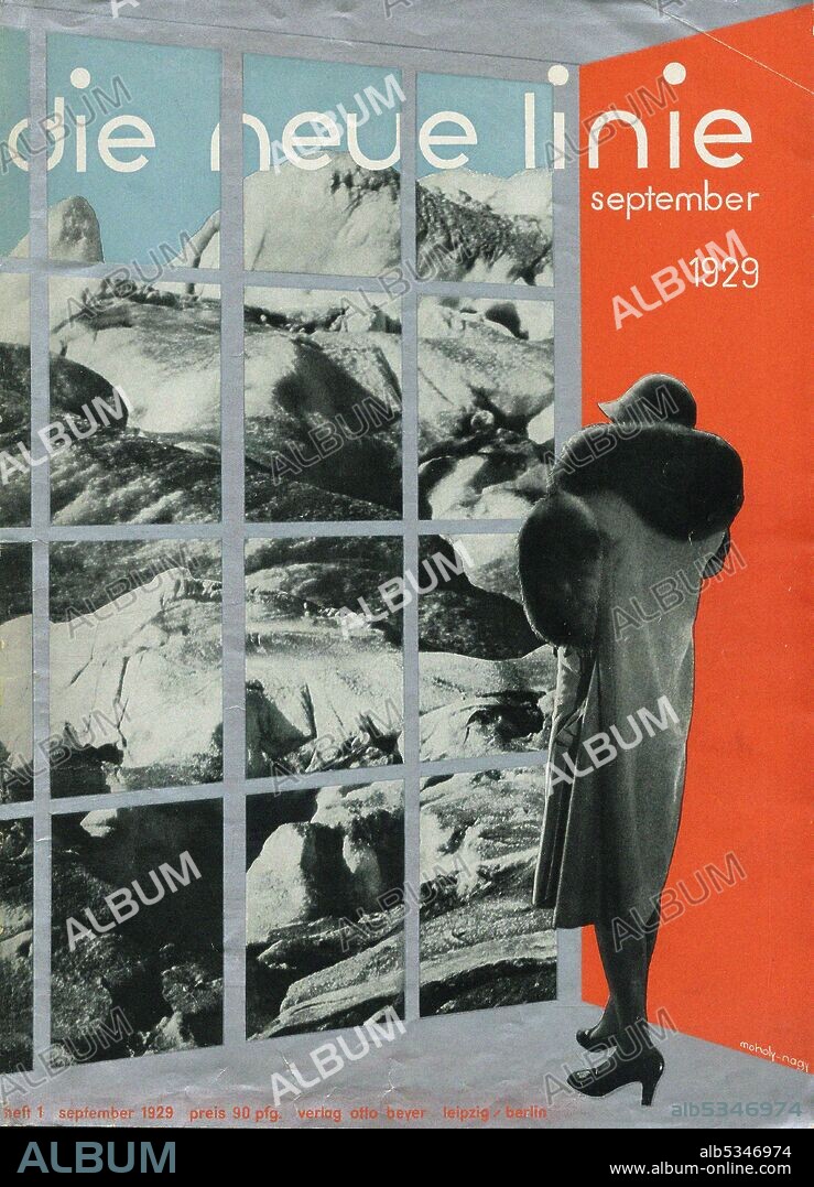 LÁSZLÓ MOHOLY-NAGY. Cover of the magazine "die neue linie", September 1929.