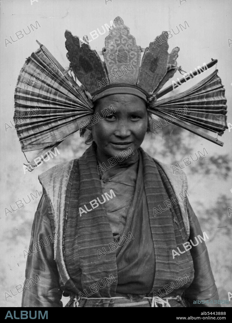 Tibetan Actress -- A young Tibetan actress who has been in the public eye since she was old enough to crawl onto a stage. With a fine contralto voice and a wide range of character study, she blends the dancing necessary to Tibetan Entertainment. Her ancestors have been strolling players from time beyond memory. Tibetans balance their lack of cinema, television and radio entertainment by making their own fun. Most of them can play at least one musical instrument, and all of them can dance and sing. Troupes of players tour the country, enacting romances and dramas Handeo down over many centuries. February 15, 1951. (Photo by Associated Press Photo).