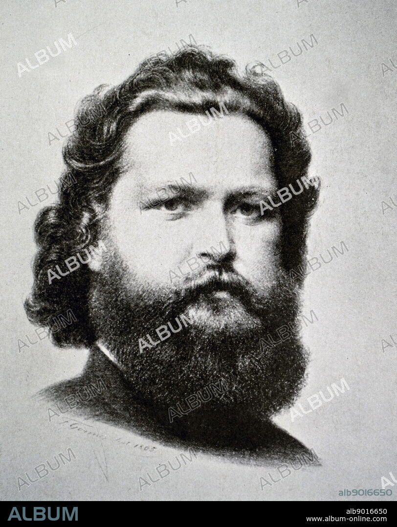 Portrait of Ludwig Schnorr von Carolsfeld (1836-1865) a German Heldentenor and the creator of the role of Tristan in Richard Wagner's opera Tristan und Isolde. Dated 19th century.