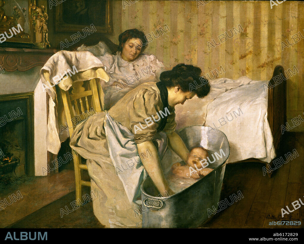 LEOPOLDO GARCÍA RAMÓN. EL BAÑO 1902-O/L 72X99,3 CM-Nº INV 1.369 -.