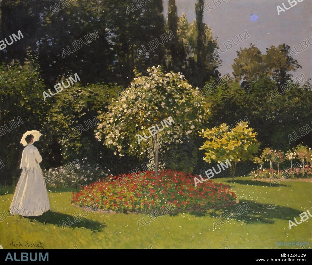CLAUDE MONET. 'Woman in the Garden. Sainte-Adresse'. France, 1867. Dimensions: 82x101 cm.